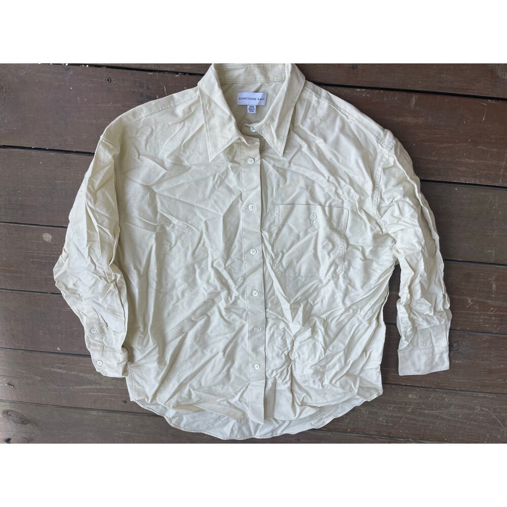 Something Navy xxs mens button front shirt